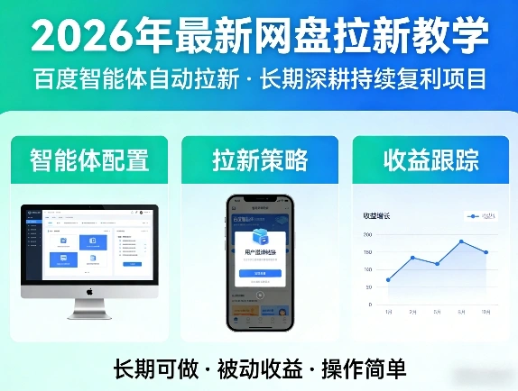 2026年最新网盘拉新教学(百度智能体自动拉新),一个可以长期深耕、持续复利的项目-科技美南博客