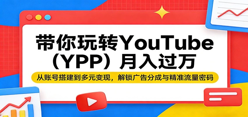 带你玩转YouTube(YPP)月入过万：从账号搭建到多元变现，解锁广告分成与精准流量密码-科技美南博客