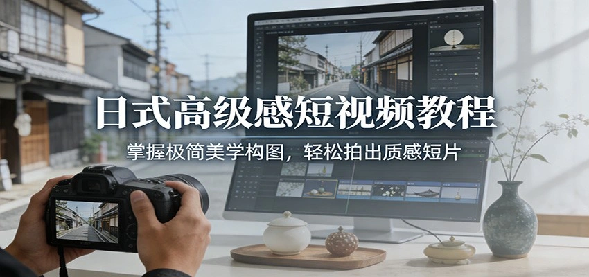 日式高级感短视频教程：掌握极简美学构图，轻松拍出质感短片-科技美南博客