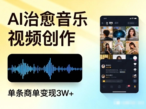 AI做治愈音乐视频，多平台投稿，单条商单变现3W+-科技美南博客
