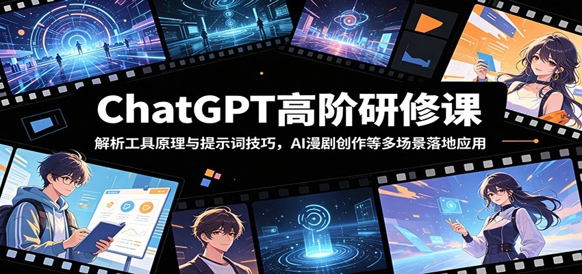 ChatGPT高阶研修课：解析工具原理与提示词技巧，AI漫剧创作等多场景落地应用-科技美南博客