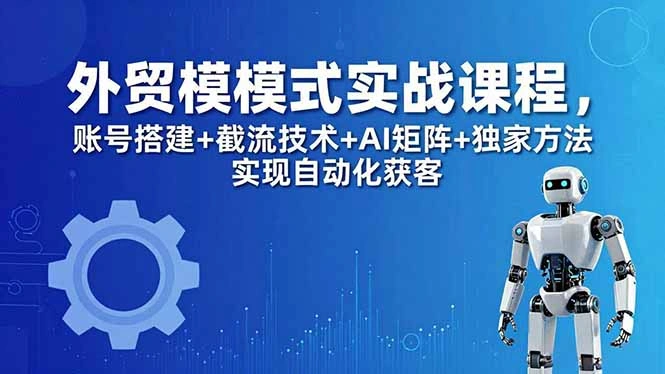外贸新模式实战课程-更新5月，账号搭建+截流技术+AI矩阵+独家方法实现自动化获客-科技美南博客