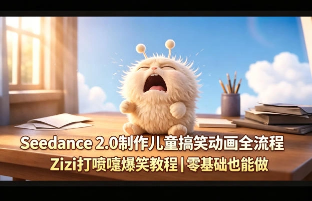 Seedance 2.0制作儿童搞笑动画全流程Zizi打喷嚏爆笑教程｜零基础也能做-科技美南博客
