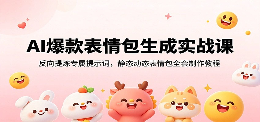 AI爆款表情包生成实战课：反向提炼专属提示词，静态动态表情包全套制作教程-科技美南博客