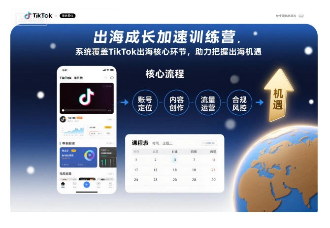 出海成长加速训练营,系统覆盖TikTok出海核心环节,助力把握出海机遇(更新)-科技美南博客