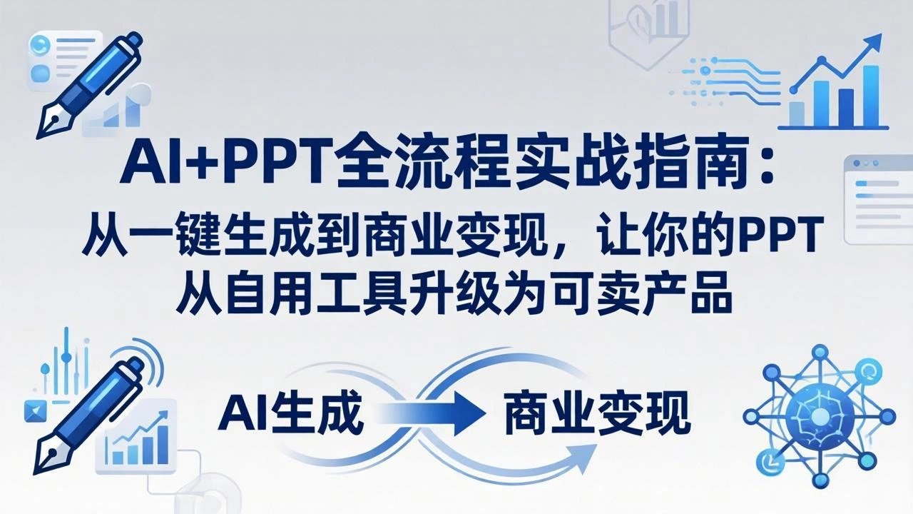 AI+PPT全流程实战指南-更新4月21：从一键生成到商业变现，让你的PPT从自用工具升级为可卖产品-科技美南博客