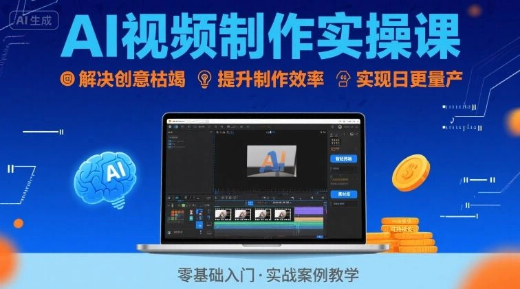 Ai视频制作实操课，解决创意枯竭、效率低下痛点，实现日更量产可持续变现(更新26年3月)-科技美南博客