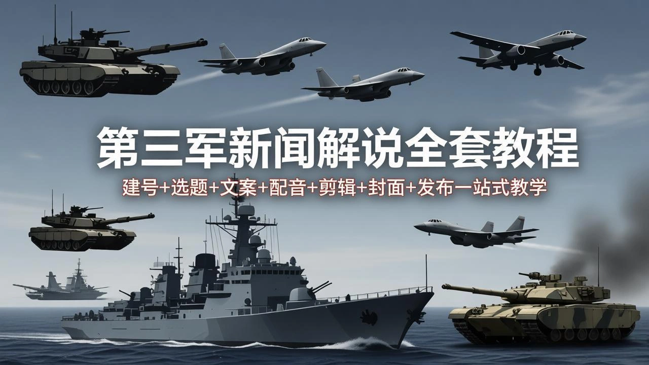 第三军迷新闻解说全套教程：建号+选题+文案+配音+剪辑+封面+发布一站式教学-科技美南博客