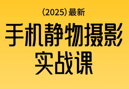 金老师·2025爆款手机静物摄影实战课-科技美南博客
