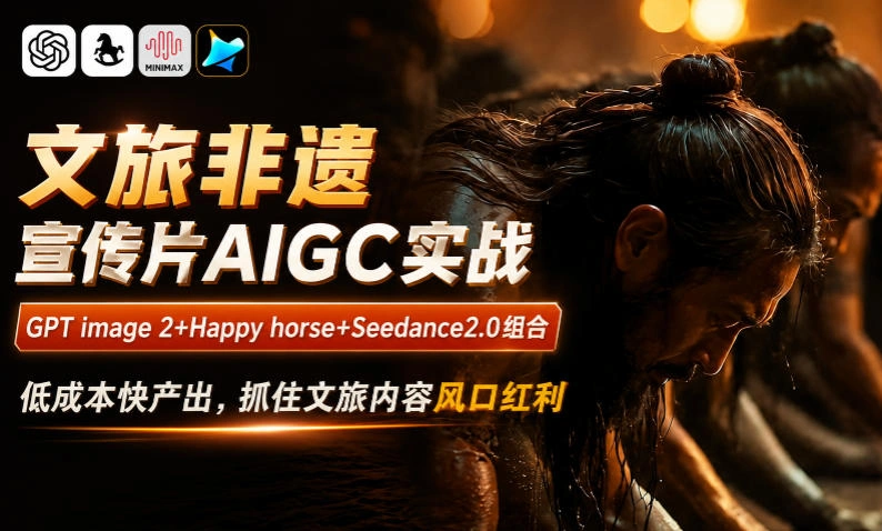 文旅非遗宣传片AIGC实战，GPT image 2+Happy horse+Seedance2.0组合，低成本快产出，抓住文旅内容风口红利-科技美南博客