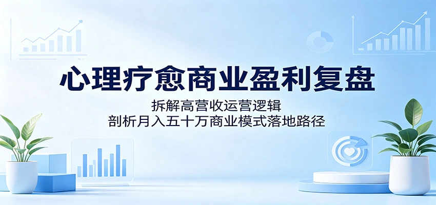 心理疗愈商业盈利复盘:拆解高营收运营逻辑,剖析月入五十万商业模式落地路径-科技美南博客