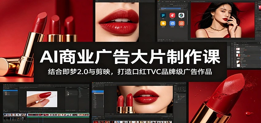 AI商业广告大片制作课：结合即梦2.0与剪映，打造口红TVC品牌级广告作品-科技美南博客