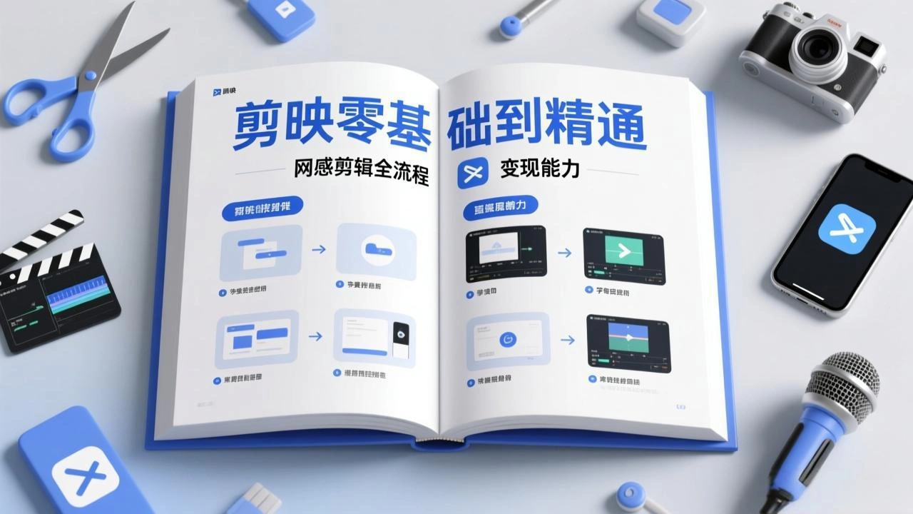 剪映零基础也能快速上手，从入门到精通掌握网感剪辑全流程，掌握能直接变现的剪辑能力-科技美南博客