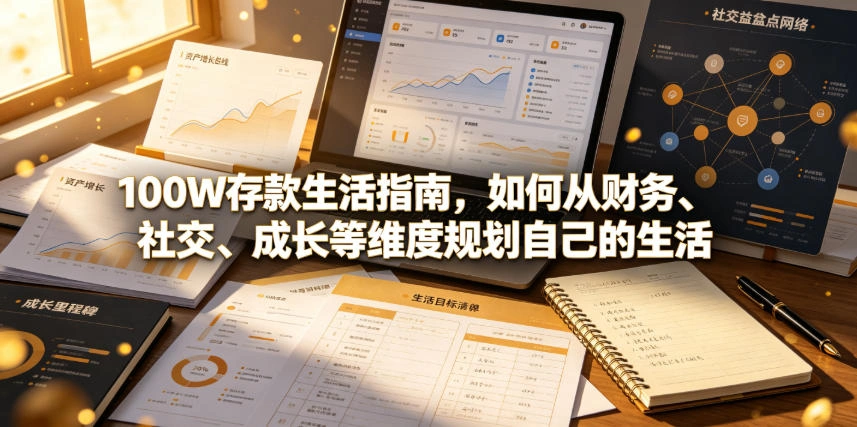 付费文章：100W存款生活指南，如何从财务、社交、成长等维度规划自己的生活-科技美南博客