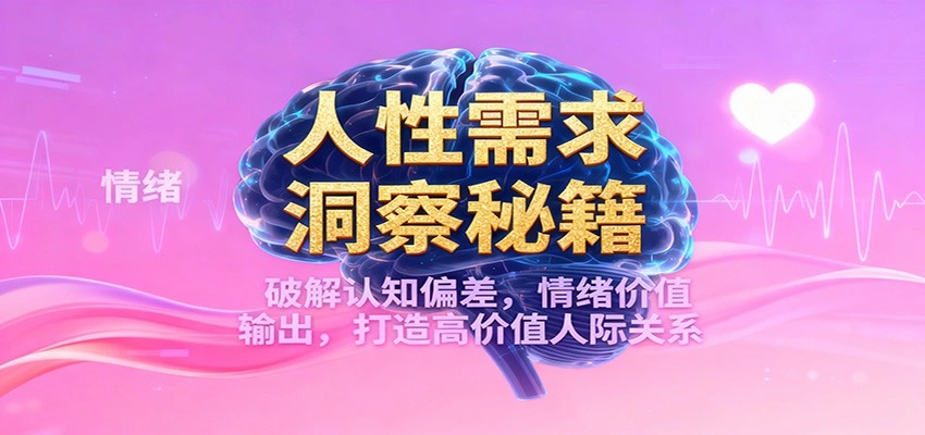 人性需求洞察秘籍，破解认知偏差，情绪价值输出，打造高价值人际关系-科技美南博客