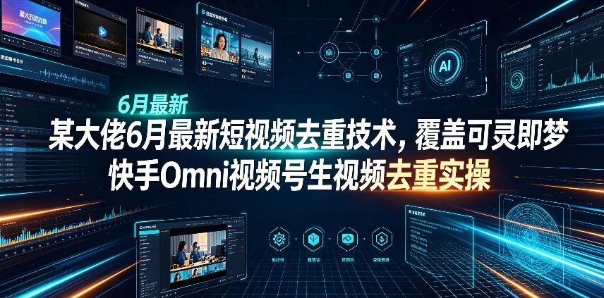 某大佬6月最新短视频去重技术，覆盖可灵即梦快手Omni视频号生视频去重实操-科技美南博客
