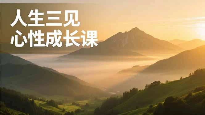 人生三见心性成长课，见天地众生自己，搞透人性安顿身心，活出清晰自我，内在富足无价-科技美南博客