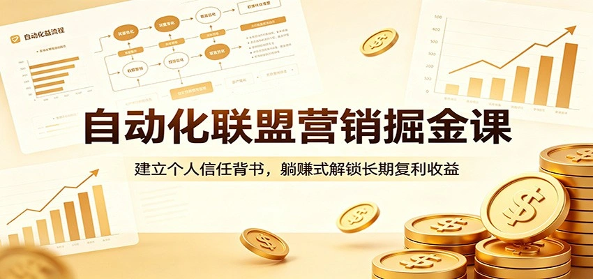 自动化联盟营销掘金课：建立个人信任背书，躺赚式解锁长期复利收益-科技美南博客
