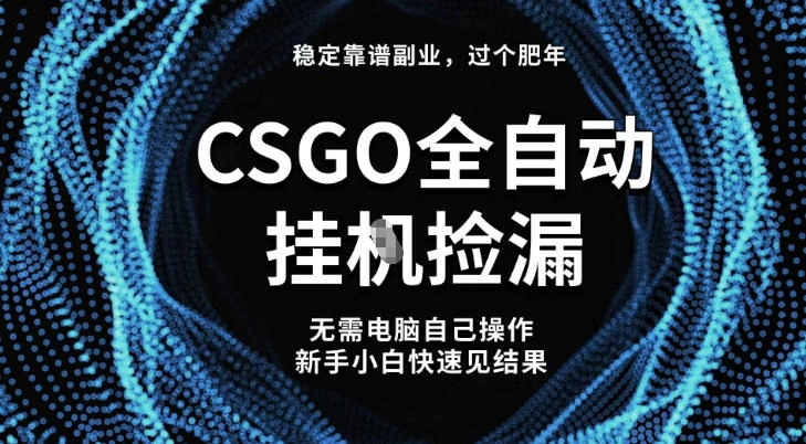 【稳定副业】全球最热门游戏CSGO全自动捡漏，最新玩法，新手小白日入5张+【揭秘】-科技美南博客