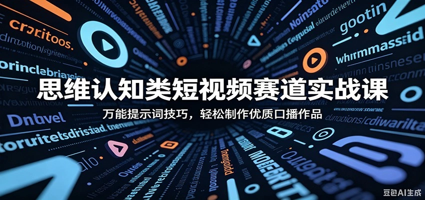 思维认知类短视频赛道实战课：万能提示词技巧，轻松制作优质口播作品-科技美南博客