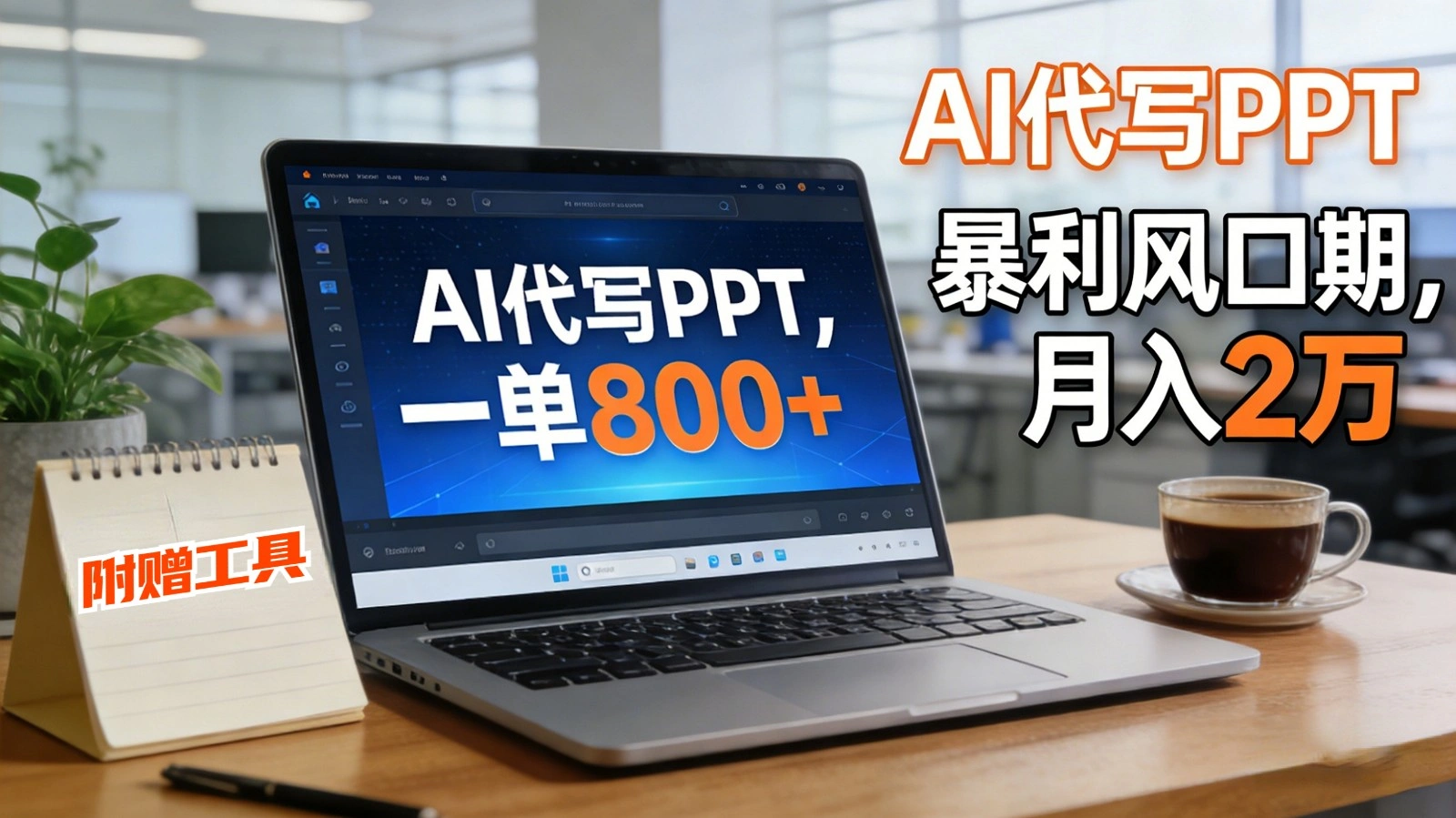 AI 代写做 PPT!一单狂赚 800+,风口期月入 2 万(工具 + 提示词直接送)-科技美南博客