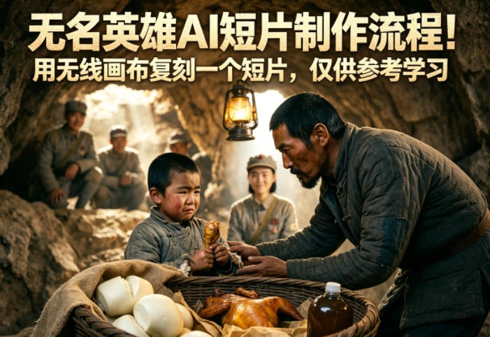 无名英雄AI短片制作流程！用无线画布复刻一个短片，仅供参考学习-科技美南博客