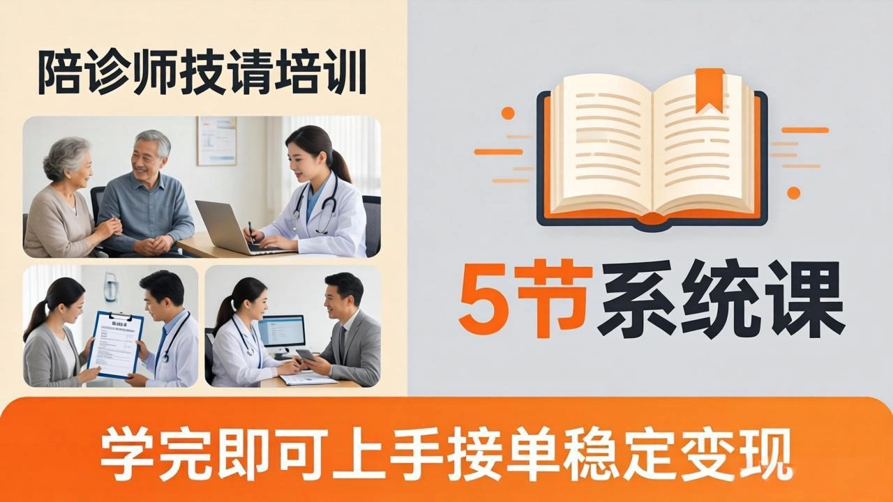 想做陪诊师不知从何下手？5节系统课教你掌握核心技能，学完即可上手接单稳定变现-科技美南博客