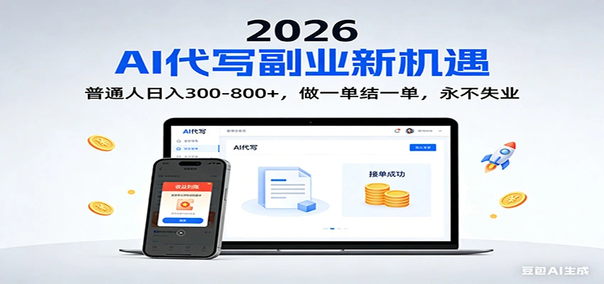 2026 副业首选!AI 代写日入 300-800,普通人0门槛,做一单结一单!-科技美南博客