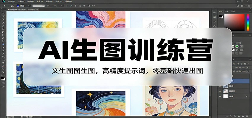 AI生图训练营：文生图图生图，高精度提示词，零基础快速出图-科技美南博客
