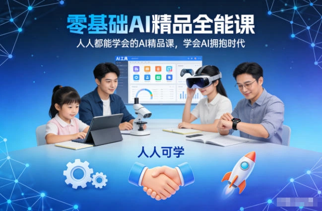 零基础AI精品全能课，人人都能学会的AI精品课，学会AI拥抱时代-科技美南博客