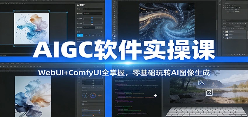 AIGC软件实操课：WebUI+ComfyUI全掌握，零基础玩转AI图像生成-科技美南博客