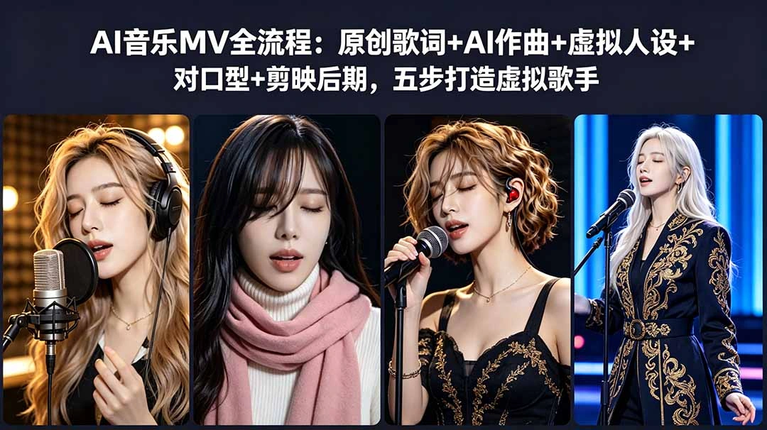 AI音乐MV全流程：原创歌词+AI作曲+虚拟人设+对口型+剪映后期，五步打造虚拟歌手-科技美南博客