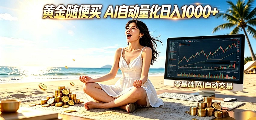 黄金随便买？AI自动外汇量化交易 在家当皇帝 日入1000+-科技美南博客