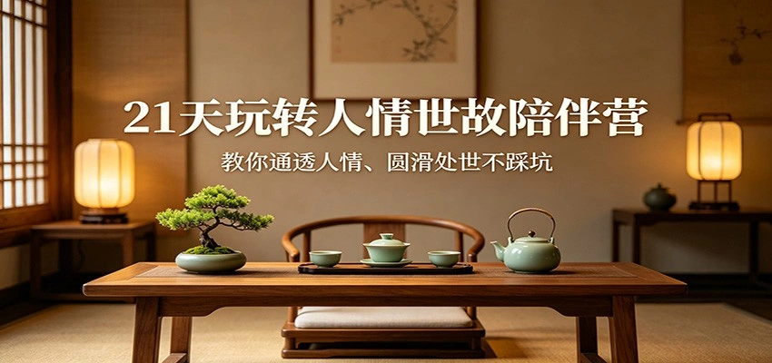 21天玩转人情世故陪伴营：教你通透人情、圆滑处世不踩坑-科技美南博客