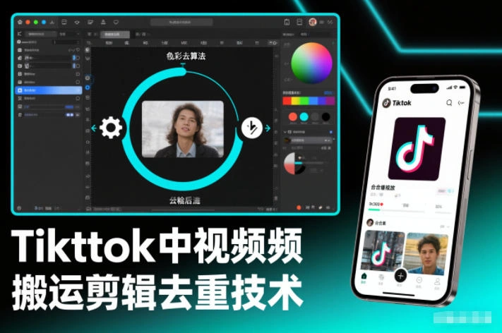 Tiktok中视频纯搬运剪辑去重技术，外来技术，自行测试-科技美南博客