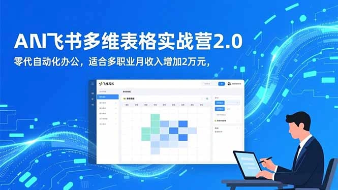 AI+飞书多维表格实战营2.0：零代码自动化办公，适合多职业月收入增加2万元-科技美南博客