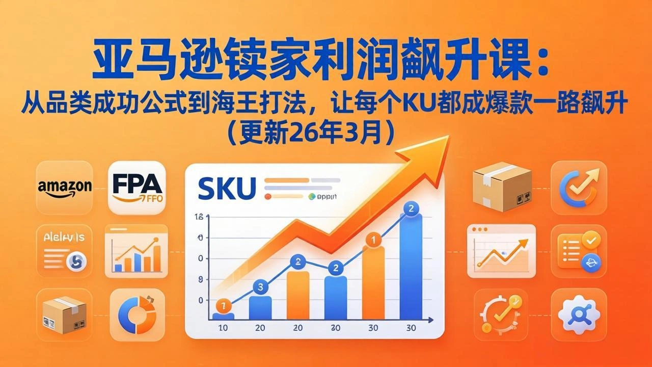 亚马逊卖家利润飙升课：从品类成功公式到海王打法，让每个SKU都成爆款一路飙升(更新26年3月-科技美南博客