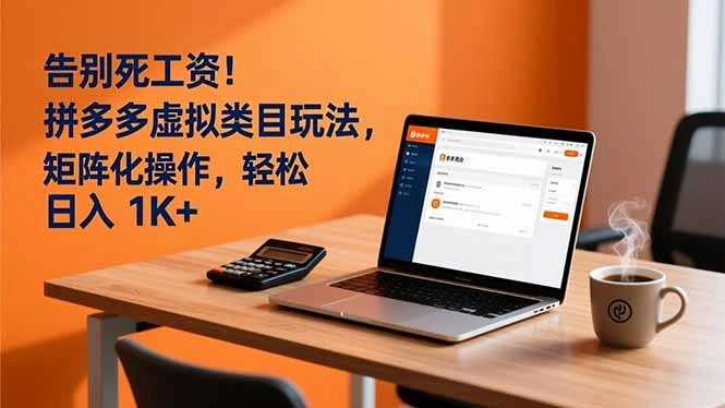 告别死工资！拼多多虚拟类目玩法，矩阵化操作，轻松日入 1K+-科技美南博客