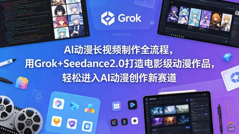 AI动漫长视频制作全流程，用Grok+Seedance2.0打造电影级动漫作品，轻松进入AI动漫创作新赛道-科技美南博客