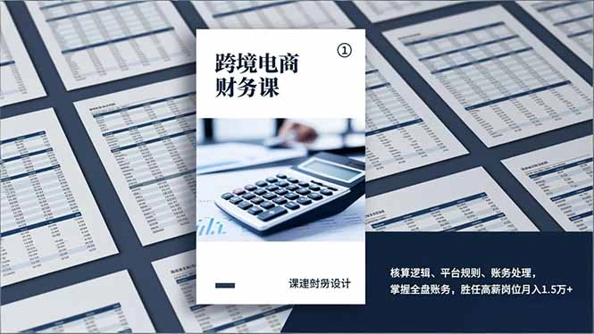 跨境电商财务课，核算逻辑、平台规则、账务处理，掌握全盘账务，胜任高薪岗位月入1.5万+-科技美南博客