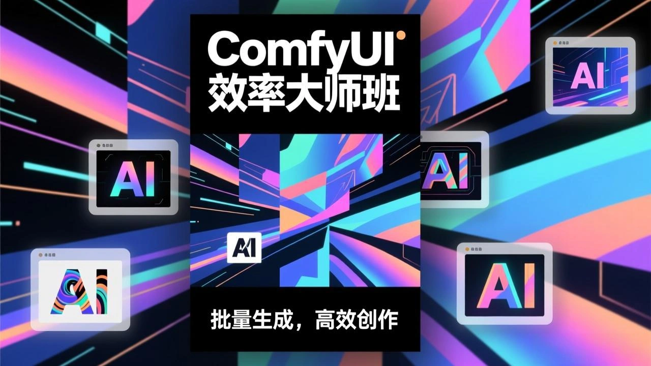 ComfyUI效率大师班：工作流搭建，批量生成，将个人AI出图效率提升5-10倍，月接单收入1-3万-科技美南博客