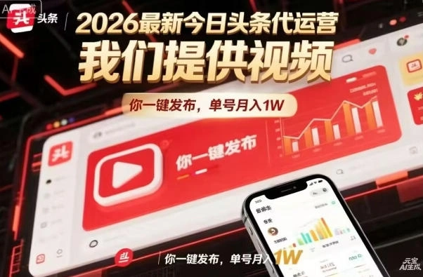 今日头条躺賺模式，你9我1，操作简单，一键发布，单机日入数百，长期合作【揭秘】-科技美南博客