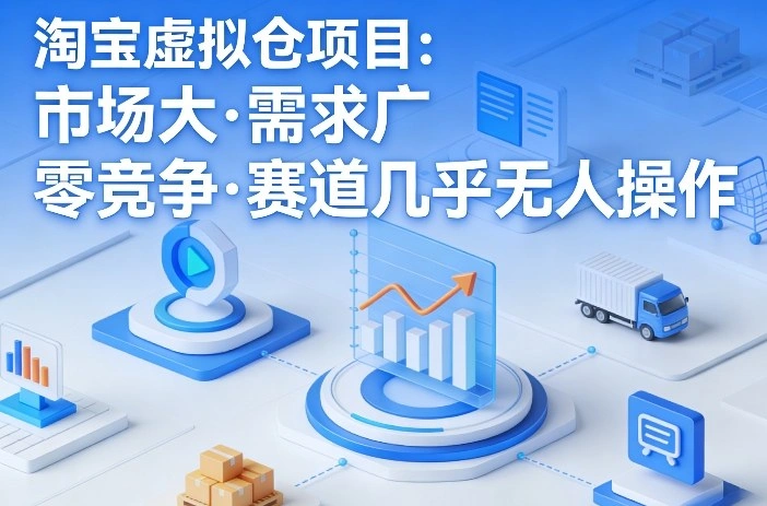 淘宝虚拟仓项目，市场大，需求广，零竞争，赛道几乎没人操作-科技美南博客