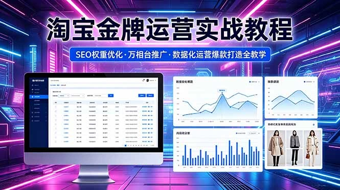 2026 淘宝金牌运营实战教程，SEO权重优化万相台推广，数据化运营爆款打造全教学-科技美南博客