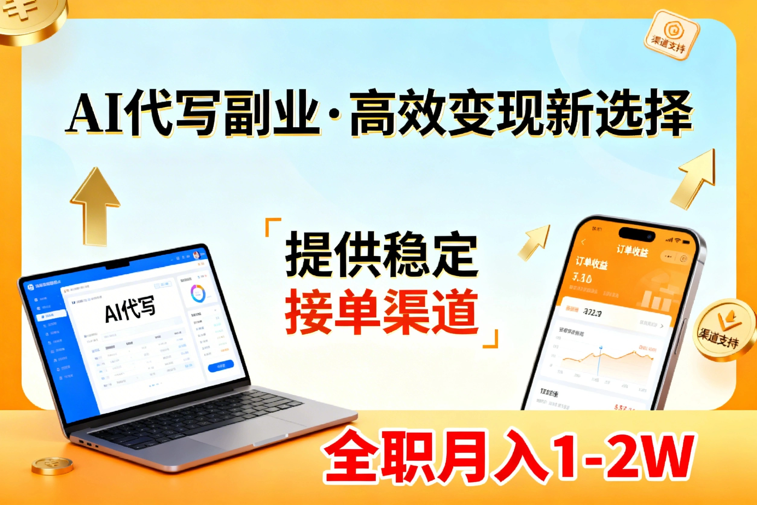 AI代写副业，高效变现，提供渠道，永不失业副业兼职 全职月入1-2W【SOP手册】-科技美南博客