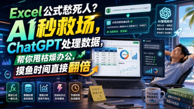Excel公式愁死人？AI秒救场，ChatGPT处理数据，帮你甩枯燥办公，摸鱼时间直接翻倍【原创双语字幕】-科技美南博客