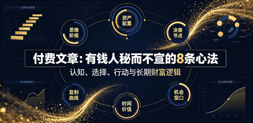 付费文章：有钱人秘而不宣的8条心法-科技美南博客