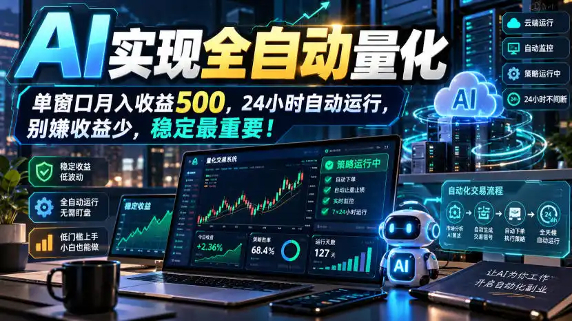 AI全自动量化项目，长期稳定可落地，0门槛躺赚稳定项目！-科技美南博客