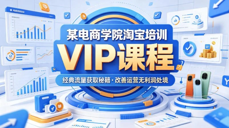 某电商学院淘宝培训VIP课程，各种经典有用的流量获取秘籍，改善运营产品没利润的处境(2026年5月)-科技美南博客