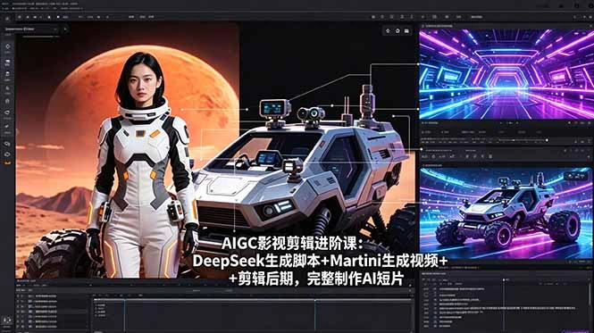 AIGC影视剪辑进阶课：DeepSeek生成脚本+Martini生成视频+剪辑后期，完整制作AI短片-科技美南博客